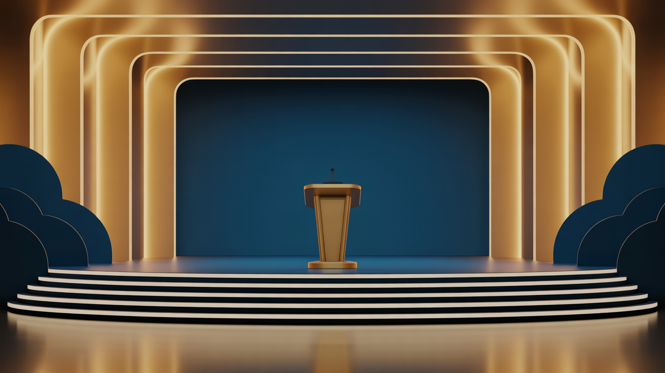 Conference speaking stage
